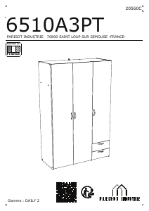 Návod Parisot 6510A3PT Daily Šatník