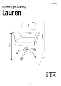 説明書 Mio Lauren 事務用椅子