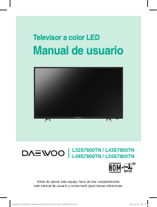 Manual de uso Daewoo L32S7800TN Televisor de LED