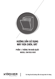 Hướng dẫn sử dụng Köcher DW15EU-8835 Máy rửa chén