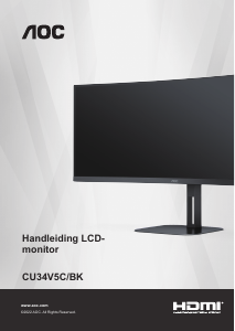 Handleiding AOC CU34V5C/BK LCD monitor