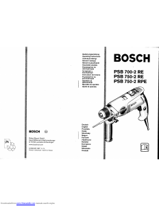 Handleiding Bosch PSB 750-2 RE Klopboormachine