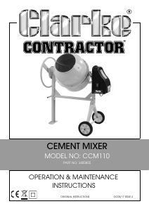 Manual Clarke CCM 110 Cement Mixer