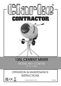 Manual Clarke CCM 135 Cement Mixer