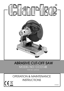 Handleiding Clarke CCO 14B Metaalafkortzaag
