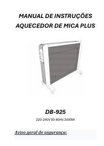 Manual Delba DB-925 Aquecedor