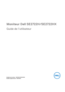 Mode d’emploi Dell SE2722HX Moniteur LCD