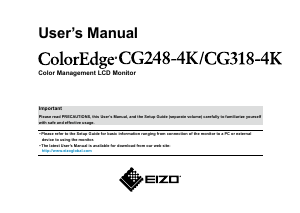 Handleiding Eizo ColorEdge CG248-4K LCD monitor