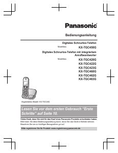 Bedienungsanleitung Panasonic KX-TGC423G Schnurlose telefon