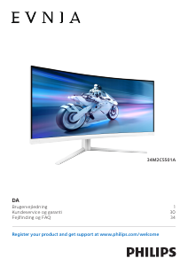 Brugsanvisning Philips 34M2C5501A Evnia LED-skærm
