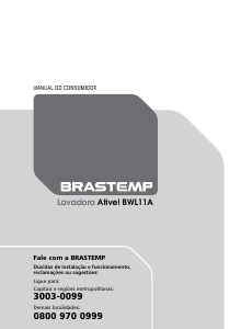 Manual Brastemp Ative! BWL11AB Máquina de lavar roupa