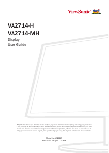 Handleiding ViewSonic VA2714-MH LCD monitor