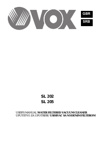 Handleiding Vox SL202 Stofzuiger