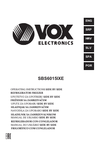 Manual Vox SBS6015IXE Fridge-Freezer