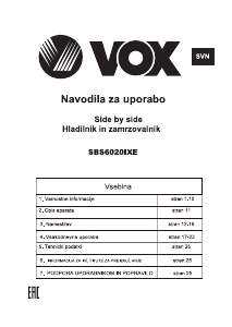 Priročnik Vox SBS6020IXE Hladilnik in zamrzovalnik