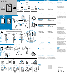 Handleiding VDO R3 WL Fietscomputer
