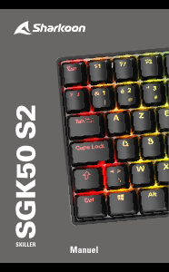 Mode d’emploi Sharkoon Skiller SGK50 S2 Clavier