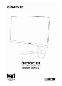 Kullanım kılavuzu Gigabyte G27QC A LED ekran