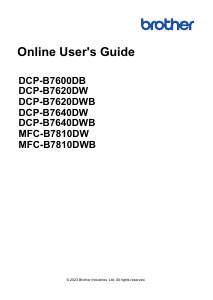 Handleiding Brother DCP-B7600DB Multifunctional printer