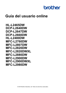 Manual de uso Brother DCP-L2647DW Impresora multifunción