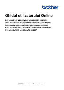 Manual Brother DCP-L2600D Imprimantă multifuncţională