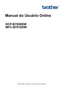 Manual Brother DCP-B7650DW Impressora multifunções