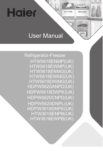 Handleiding Haier HTW5618EWMP(UK) Koel-vries combinatie