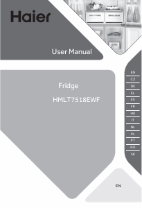 Manuál Haier HMLT7518EWF Lednice