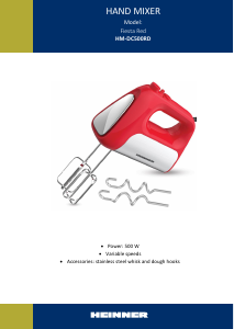 Handleiding Heinner HM-DC500RD Handmixer