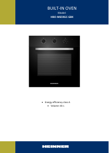 Manual Heinner HBO-M659GC-GBK Oven