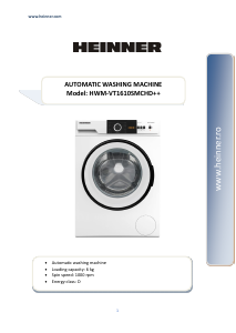 Használati útmutató Heinner HWM-VT1610SMCHD++ Mosógép