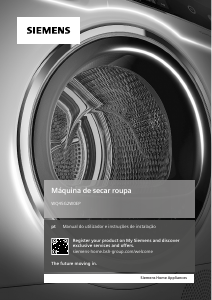Manual Siemens WQ45G2W0EP Máquina de secar roupa