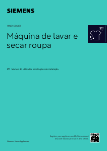 Manual Siemens WN54C2A0ES Máquina de lavar e secar roupa