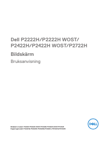 Bruksanvisning Dell P2422H LCD skärm