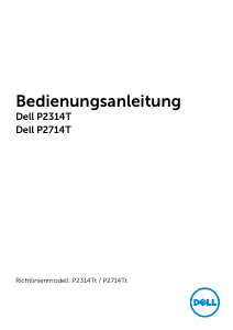 Bedienungsanleitung Dell P2714T LCD monitor