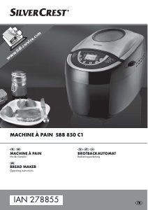 Mode d’emploi SilverCrest IAN 278855 Machine à pain