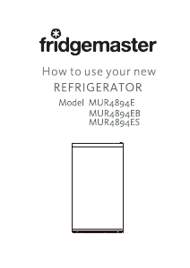 Handleiding Fridgemaster MUR4894EB Koelkast