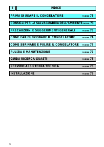 Manuale Ignis AFE 501/G Congelatore