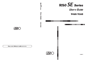 Handleiding RISO SE9480 Multifunctional printer