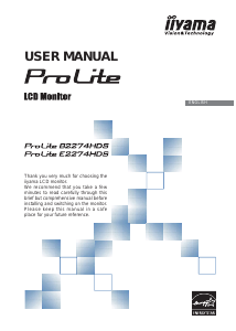 Manual iiyama ProLite B2274HDS LCD Monitor