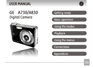 Handleiding GE A830 Digitale camera