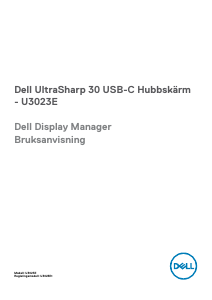 Bruksanvisning Dell U3023E LCD skärm