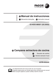Handleiding Fagor 3CFB-9000IX Afzuigkap