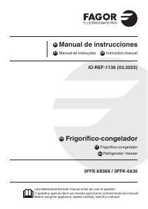 Manual de uso Fagor 3FFK-6836 Frigorífico combinado
