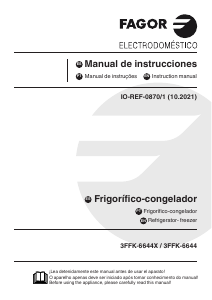 Handleiding Fagor 3FFK-6644X Koel-vries combinatie