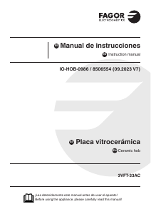 Manual de uso Fagor 3VFT-33AC Placa