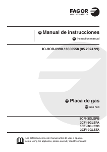 Handleiding Fagor 3CFI-3GLSTB Kookplaat