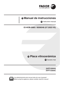 Handleiding Fagor 3VFT-330AS Kookplaat