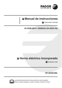 Handleiding Fagor 3IF-ZONE40BL Kookplaat