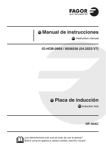 Handleiding Fagor 3IF-40AC Kookplaat